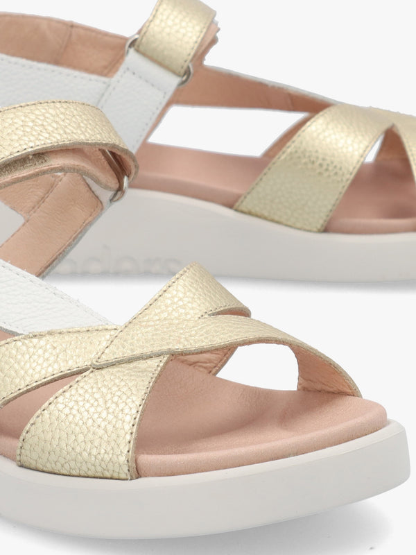 Mar 52 Platino Leather Sandals