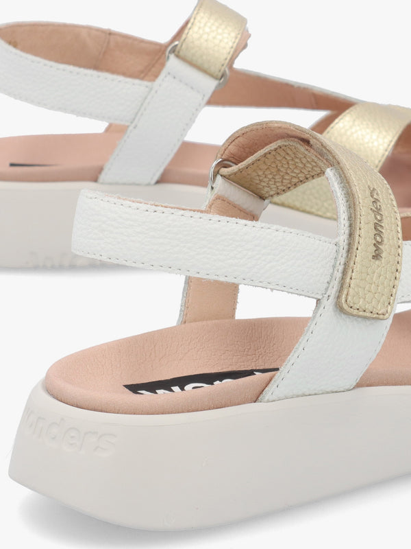 Mar 52 Platino Leather Sandals