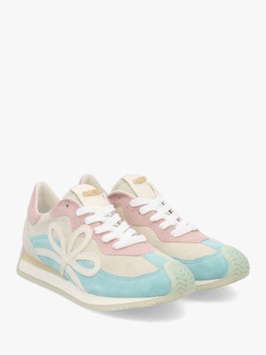Movie Blue & Pink Suede Runner Trainers