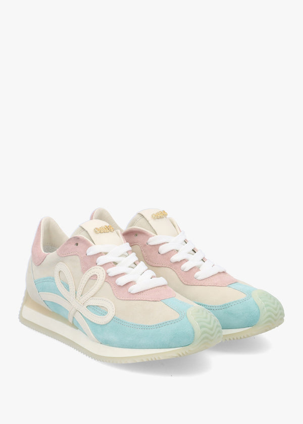 Movie Blue & Pink Suede Runner Trainers