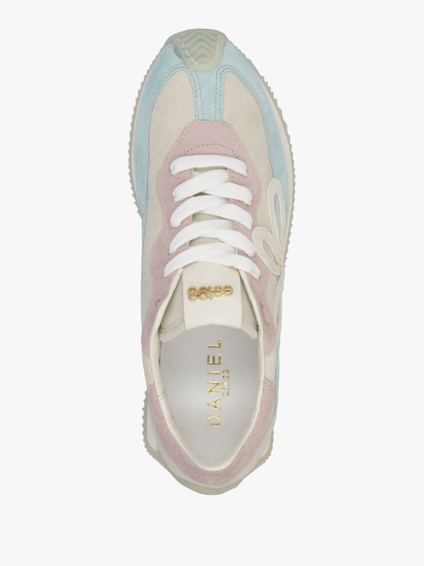 Movie Blue & Pink Suede Runner Trainers
