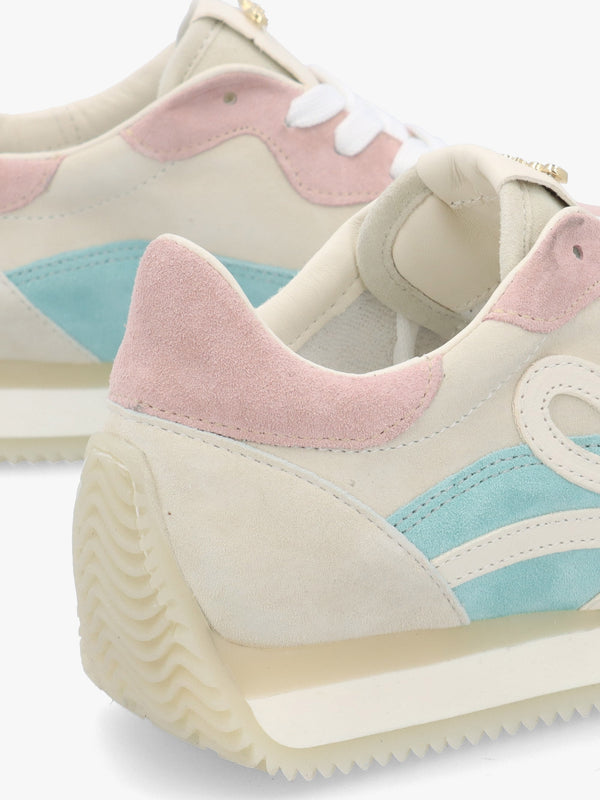 Movie Blue & Pink Suede Runner Trainers