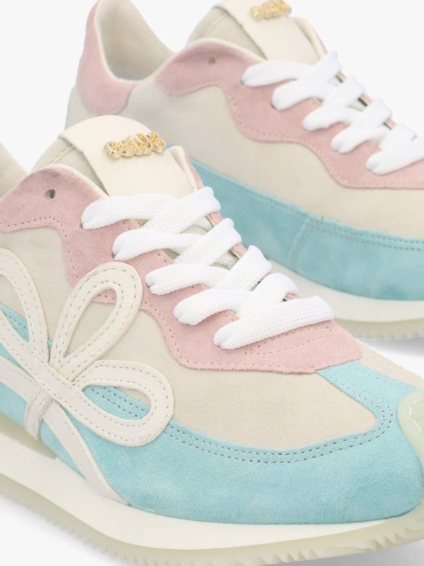 Movie Blue & Pink Suede Runner Trainers
