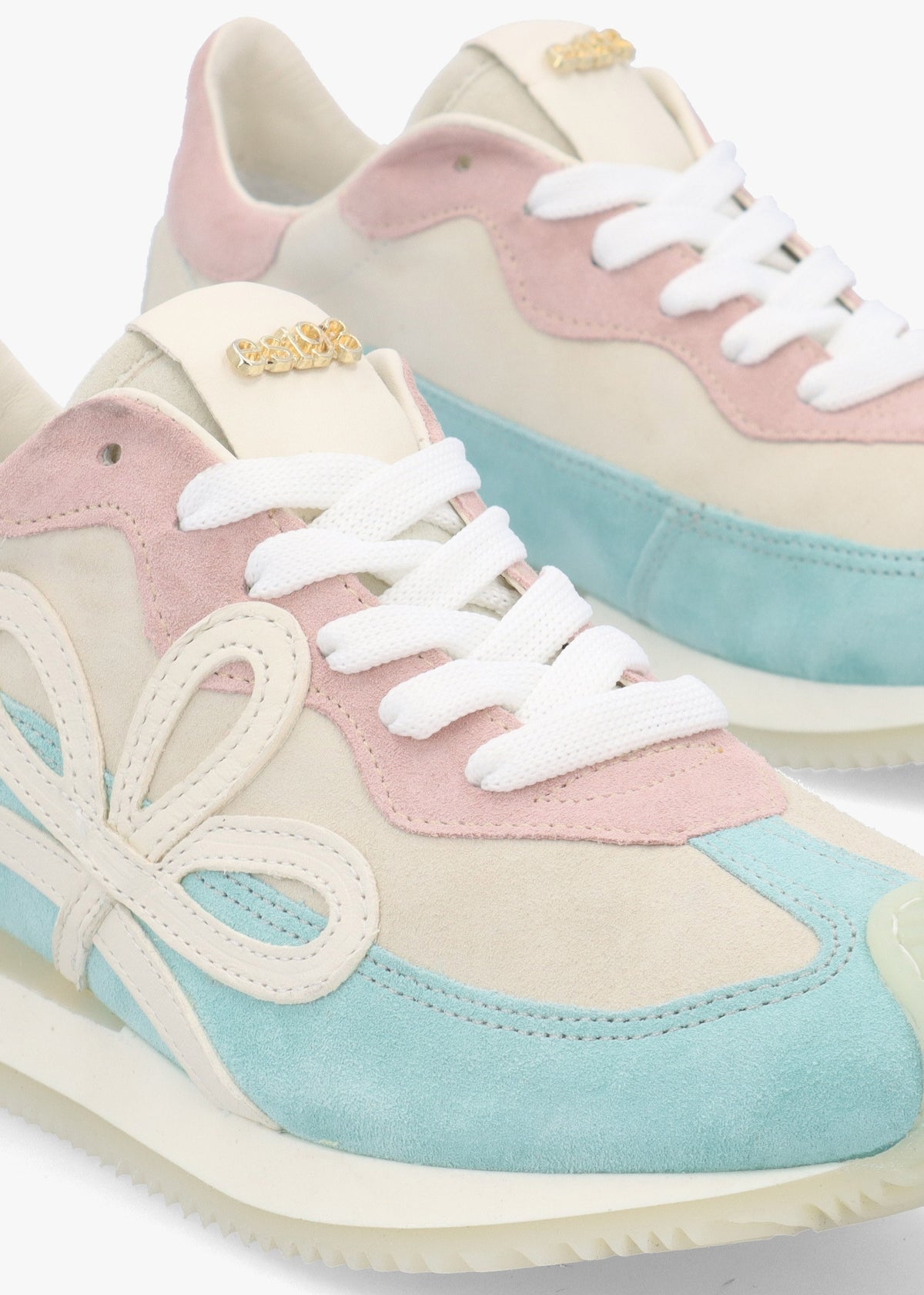 Movie Blue & Pink Suede Runner Trainers