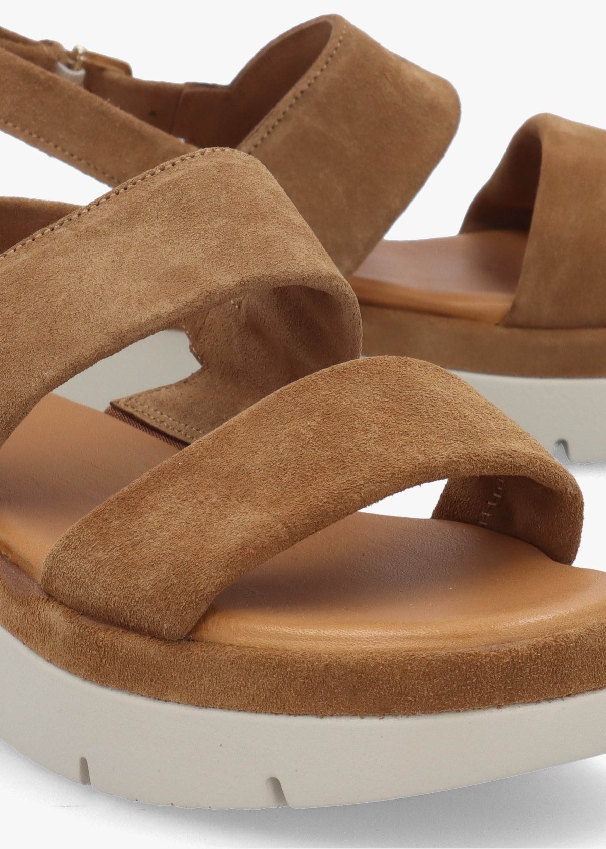 Netty Tan Suede Chunky Sandals