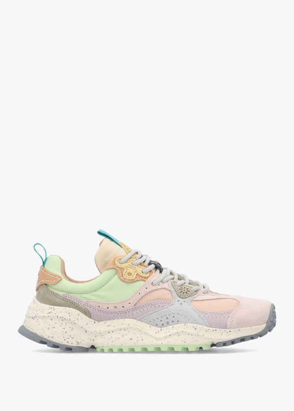 Women's Wave Pale Pink Lilac Light Green Suede Trainers