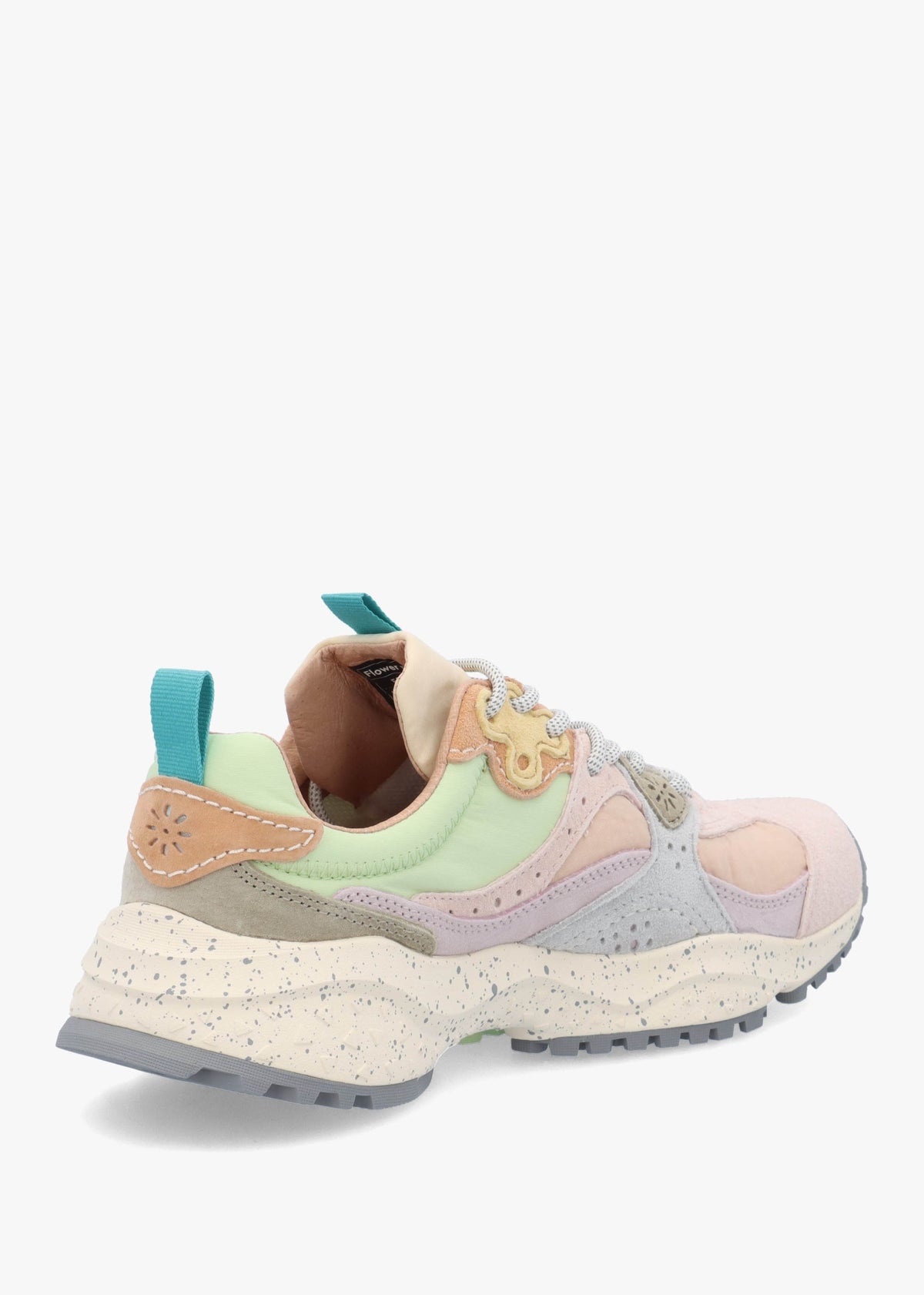 Women's Wave Pale Pink Lilac Light Green Suede Trainers