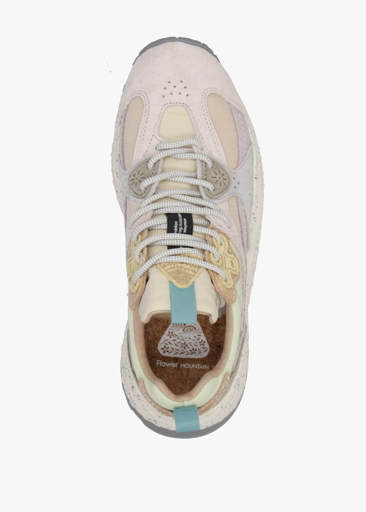 Women's Wave Pale Pink Lilac Light Green Suede Trainers
