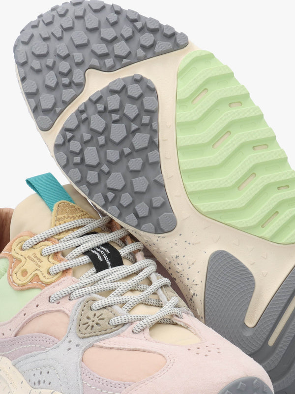 Women's Wave Pale Pink Lilac Light Green Suede Trainers