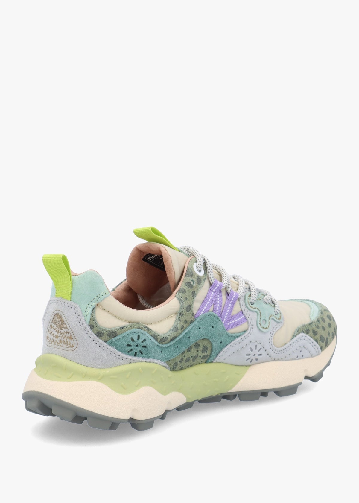 Women's Yamano 3 Taupe Green Bottle Suede Trainers