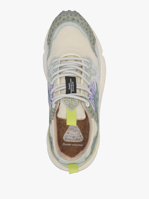 Women's Yamano 3 Taupe Green Bottle Suede Trainers