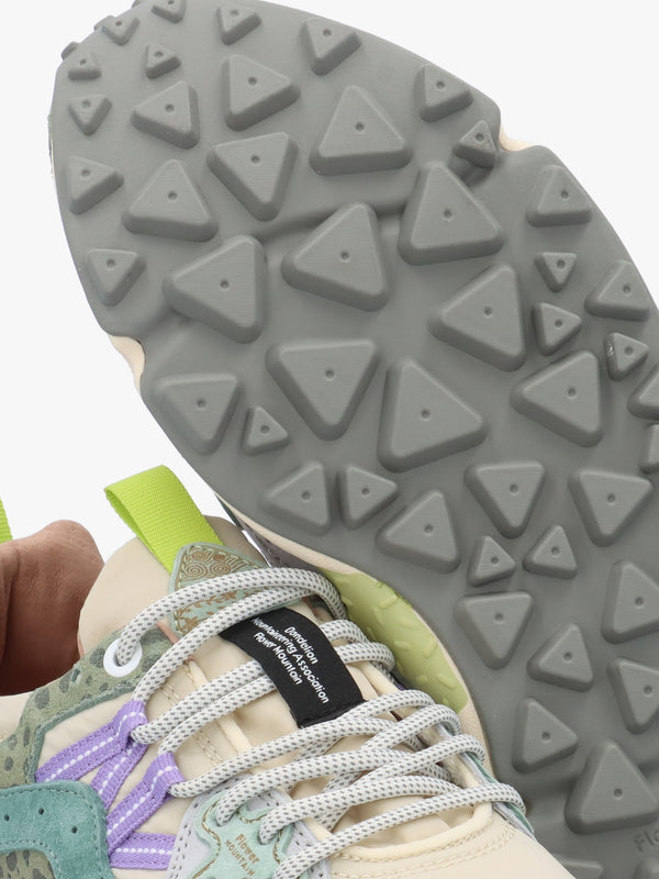 Women's Yamano 3 Taupe Green Bottle Suede Trainers