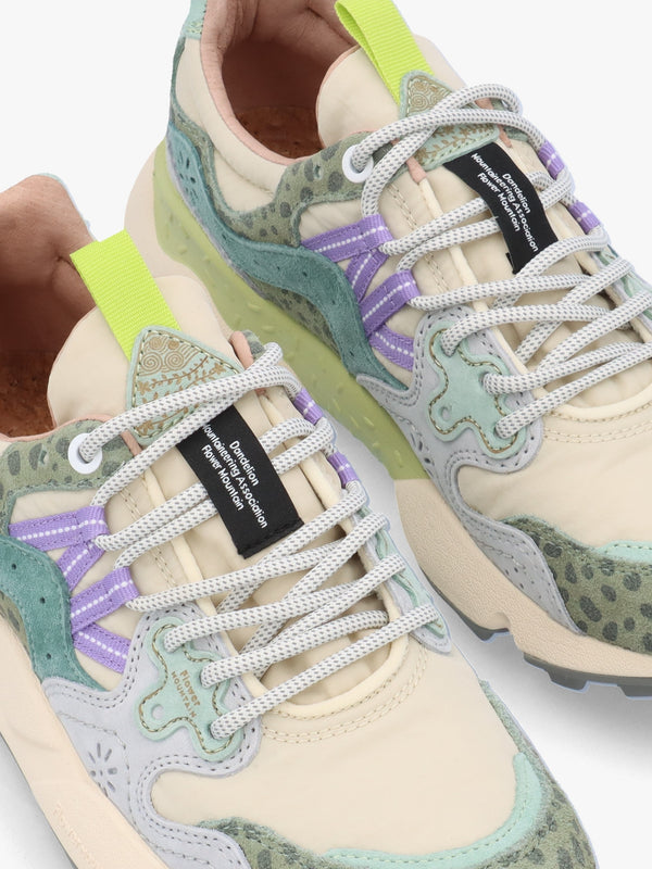 Women's Yamano 3 Taupe Green Bottle Suede Trainers