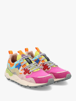 Women's Yamano 3 Fuchsia Pink Multi Suede Trainers