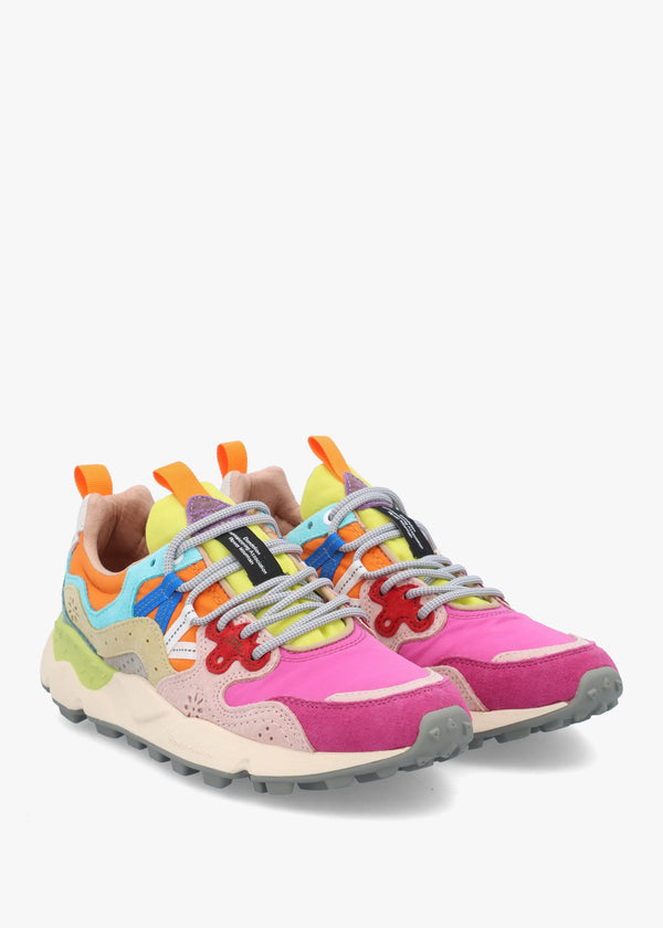 Women's Yamano 3 Fuchsia Pink Multi Suede Trainers