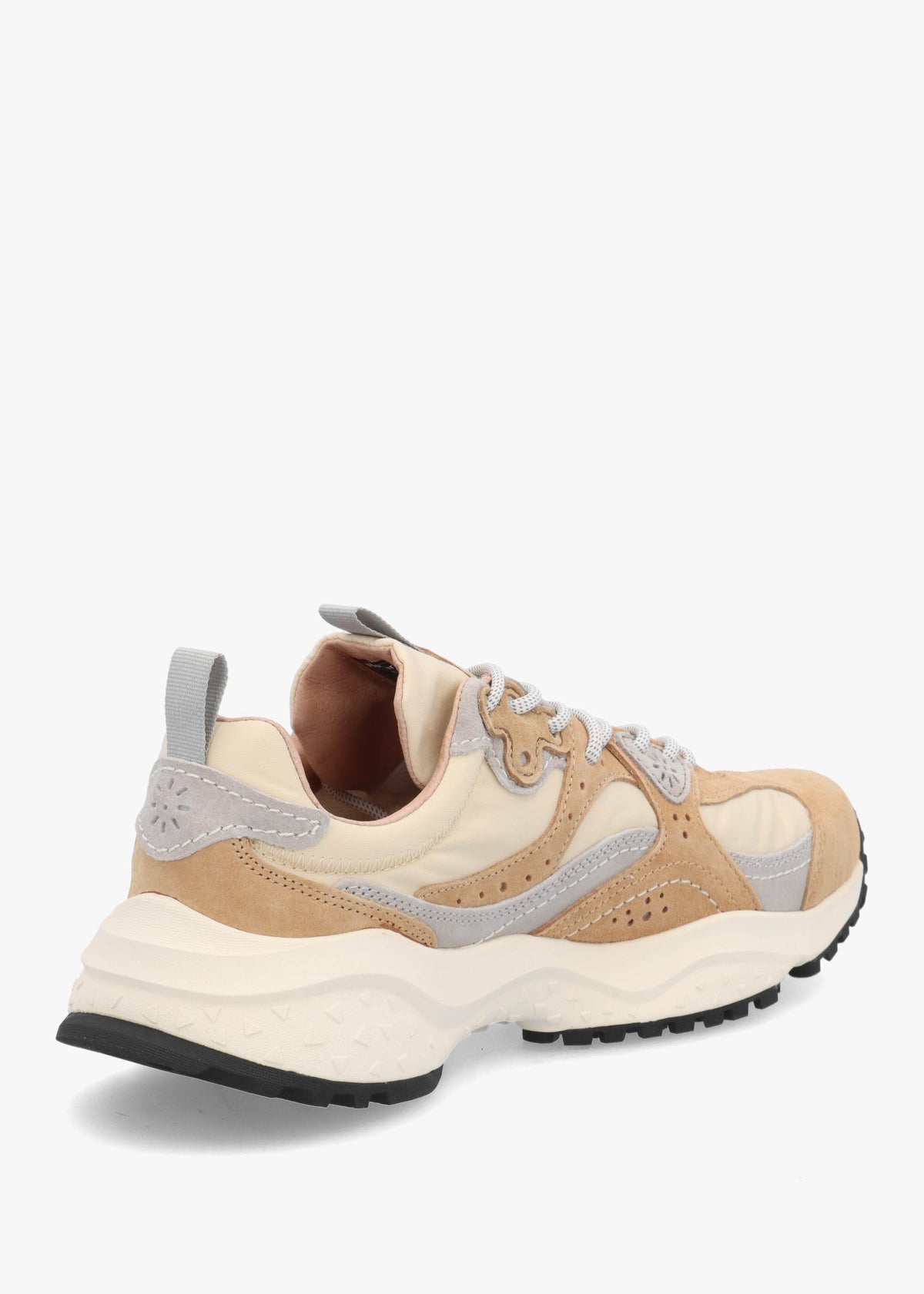 Men’s Wave Uni Beige Cream Light Grey Nylon & Suede Trainers
