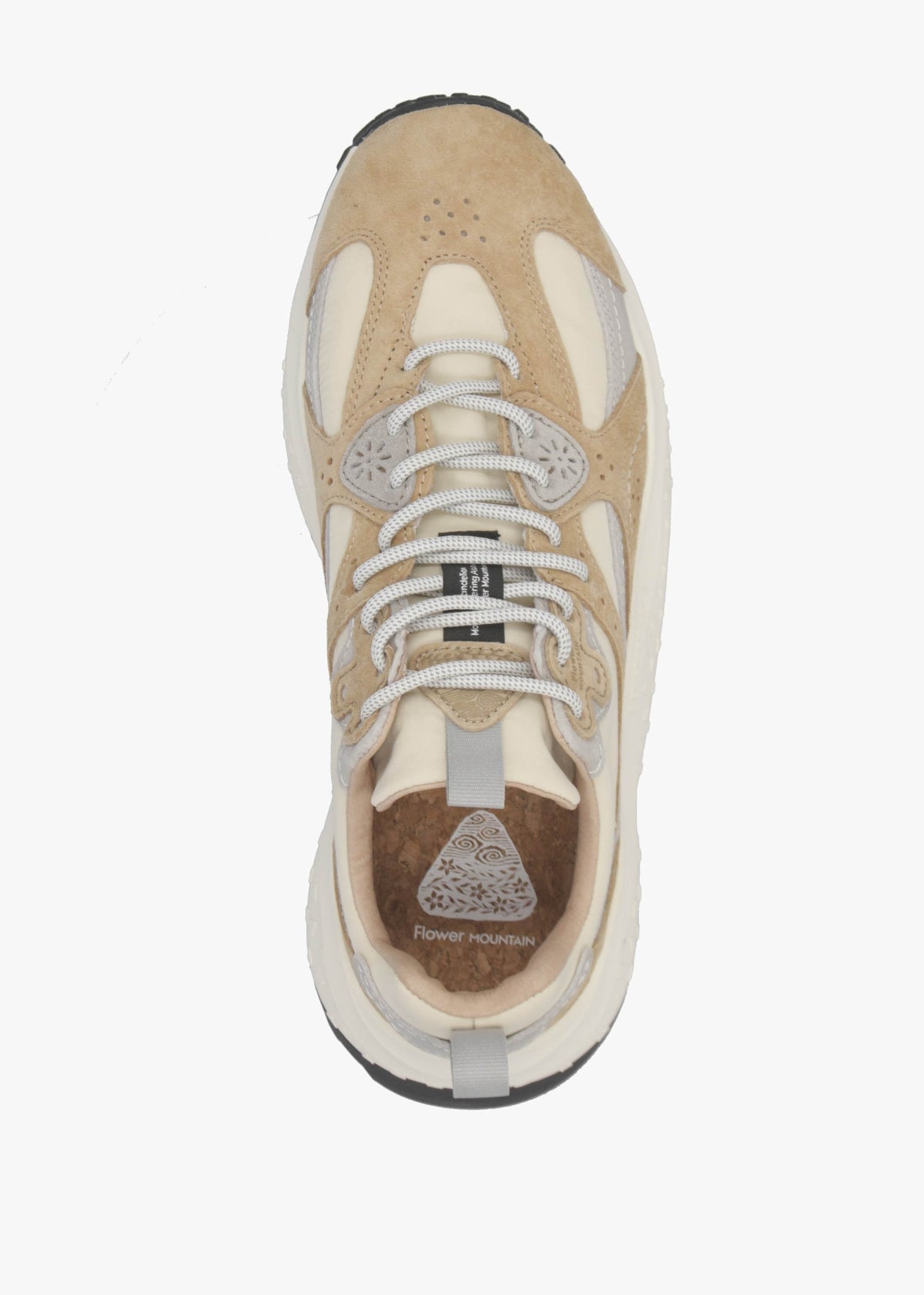 Men’s Wave Uni Beige Cream Light Grey Nylon & Suede Trainers