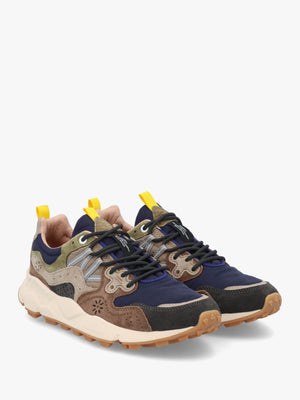 Men’s Yamano 3 Dark Grey Brown Nylon & Suede Trainers