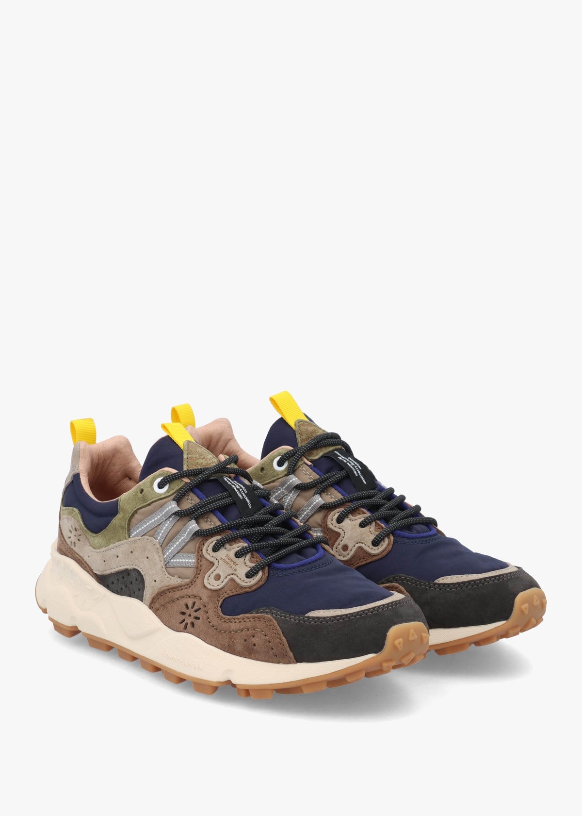 Men’s Yamano 3 Dark Grey Brown Nylon & Suede Trainers