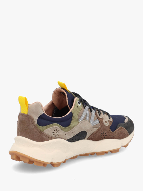 Men’s Yamano 3 Dark Grey Brown Nylon & Suede Trainers