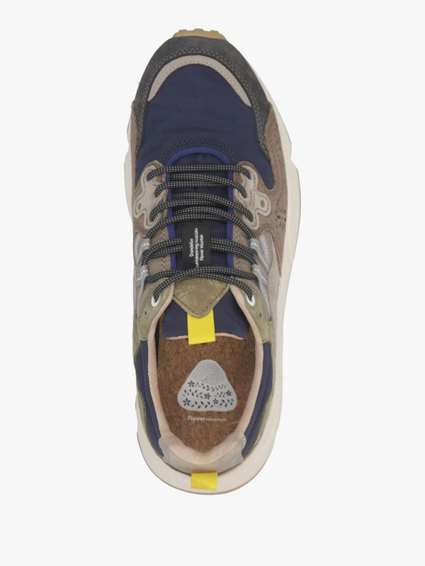 Men’s Yamano 3 Dark Grey Brown Nylon & Suede Trainers