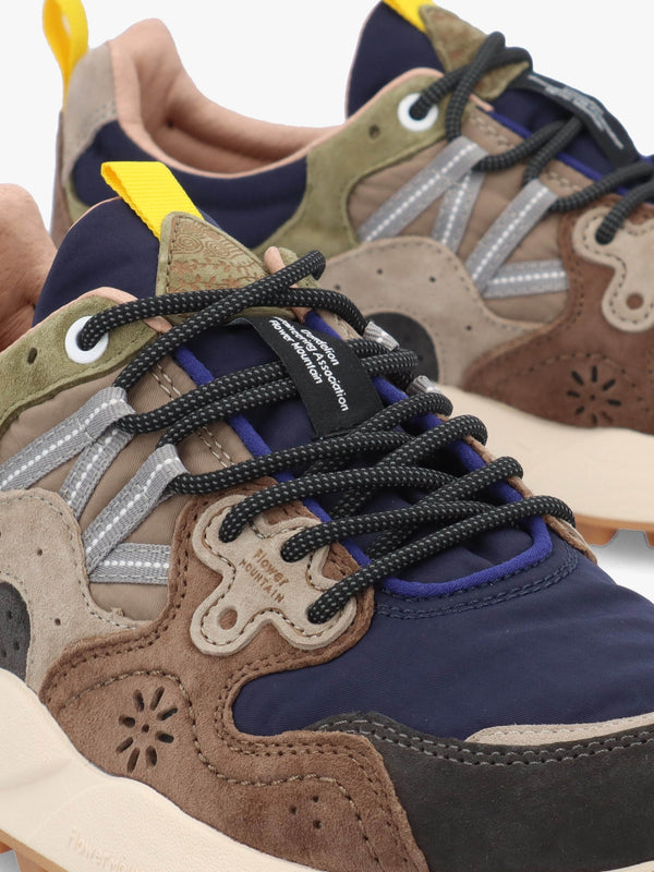 Men’s Yamano 3 Dark Grey Brown Nylon & Suede Trainers