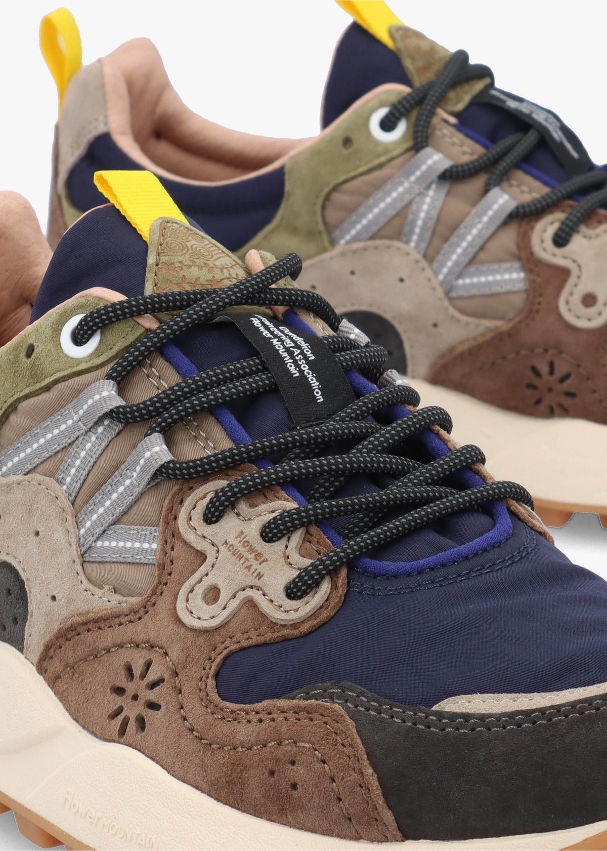 Men’s Yamano 3 Dark Grey Brown Nylon & Suede Trainers