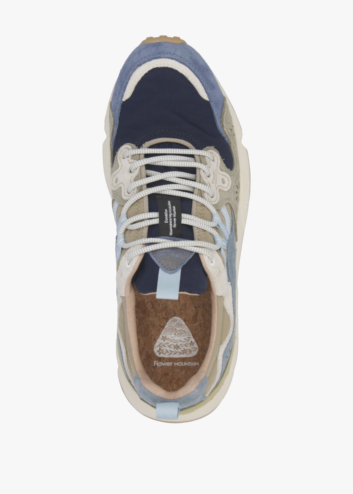 Men’s Yamano 3 Navy Blue Kaki Nylon & Suede Trainers