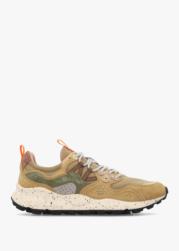 Men’s Yamano 3 Kaki Military Canvas & Suede Trainers