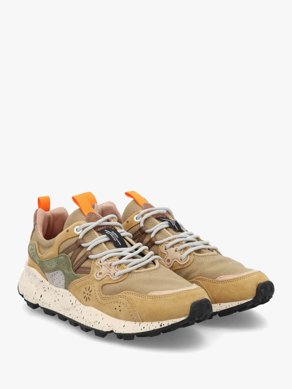 Men’s Yamano 3 Kaki Military Canvas & Suede Trainers