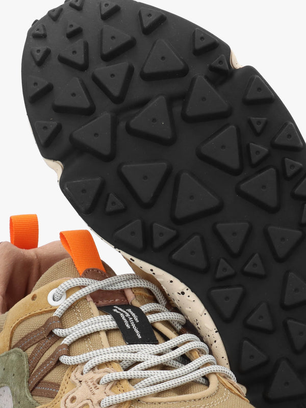 Men’s Yamano 3 Kaki Military Canvas & Suede Trainers