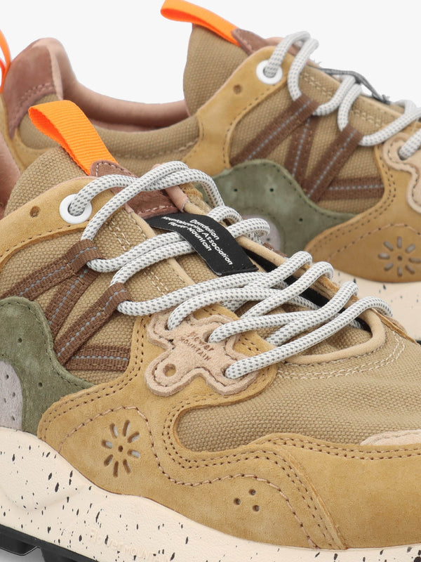 Men’s Yamano 3 Kaki Military Canvas & Suede Trainers
