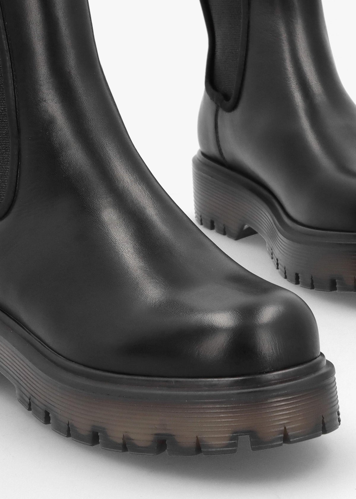 Ezzie Black Leather Tall Chelsea Boots
