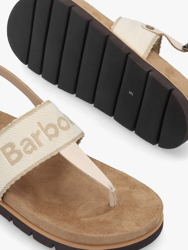 Lumley Beige Toe Post Sandals
