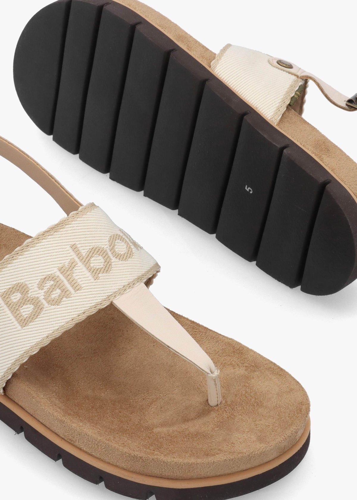 Lumley Beige Toe Post Sandals