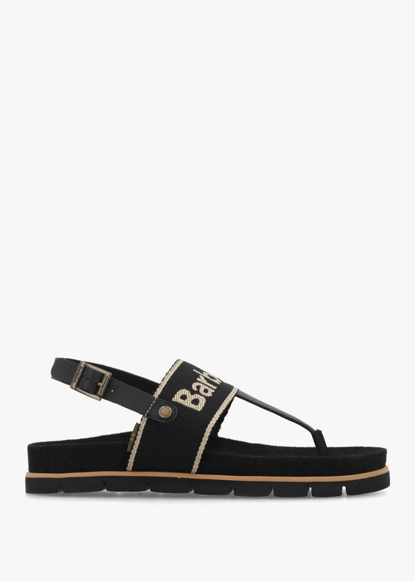 Lumley Black Toe Post Sandals