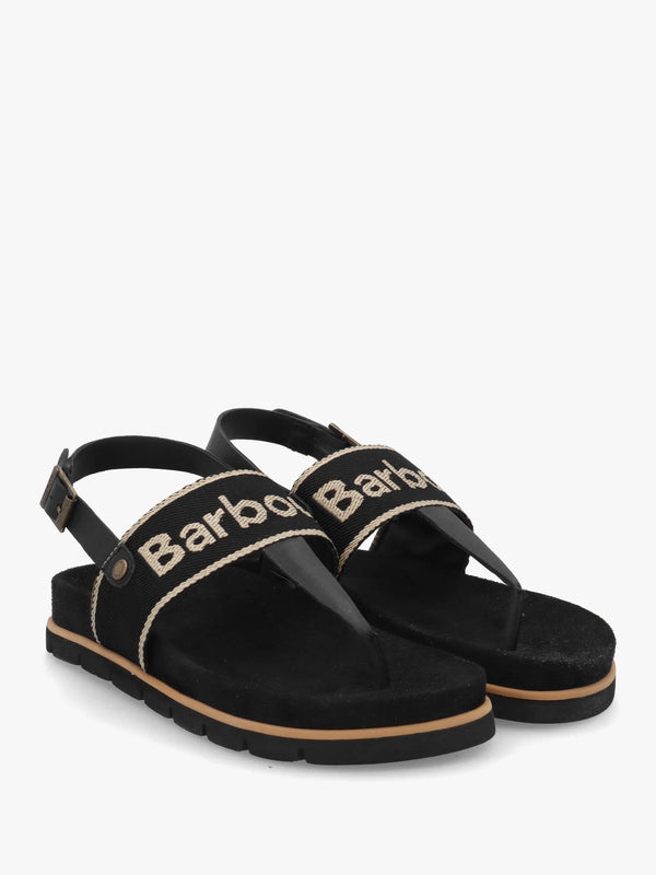 Lumley Black Toe Post Sandals