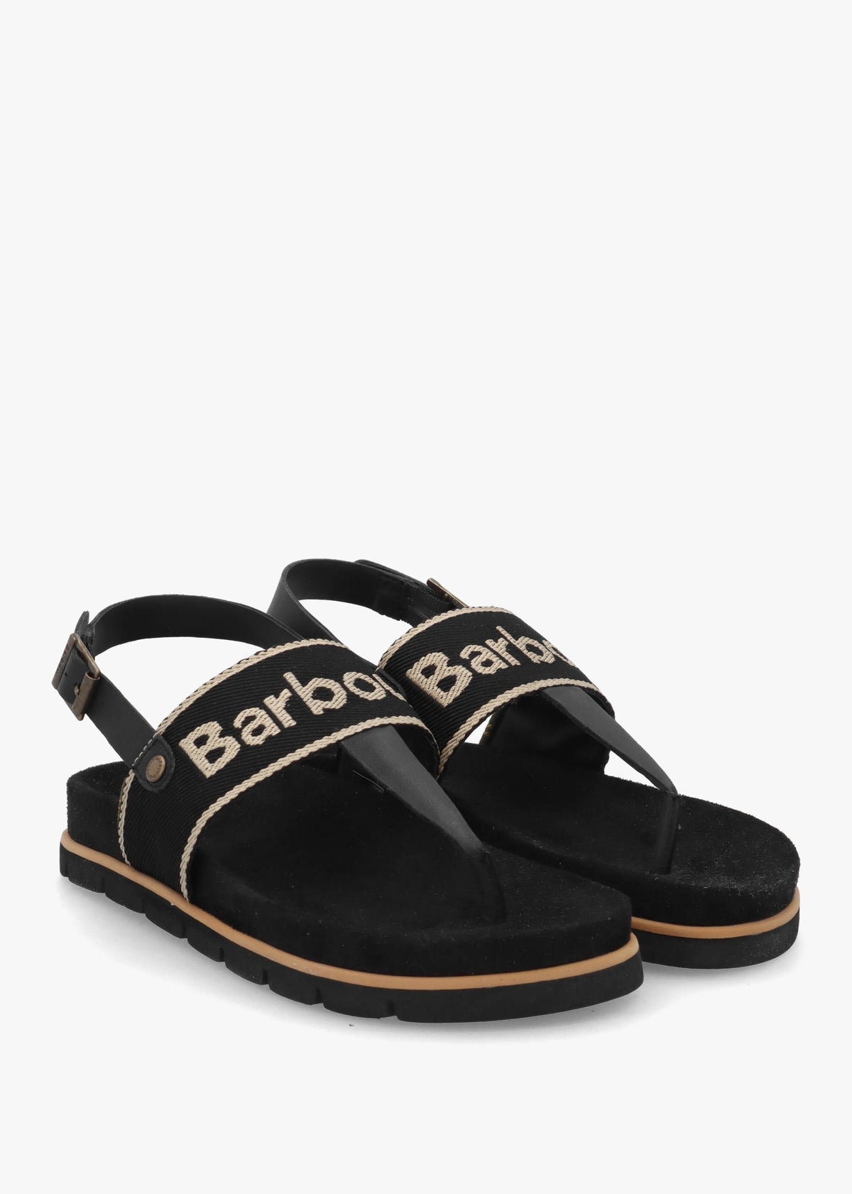 Lumley Black Toe Post Sandals