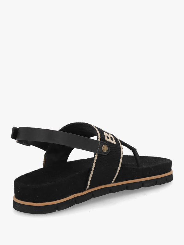 Lumley Black Toe Post Sandals