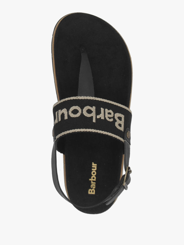 Lumley Black Toe Post Sandals