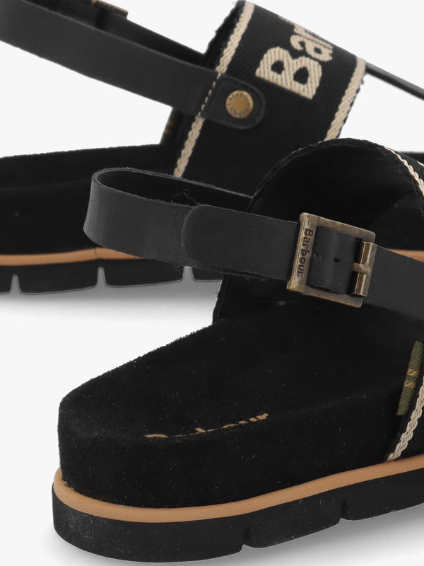 Lumley Black Toe Post Sandals
