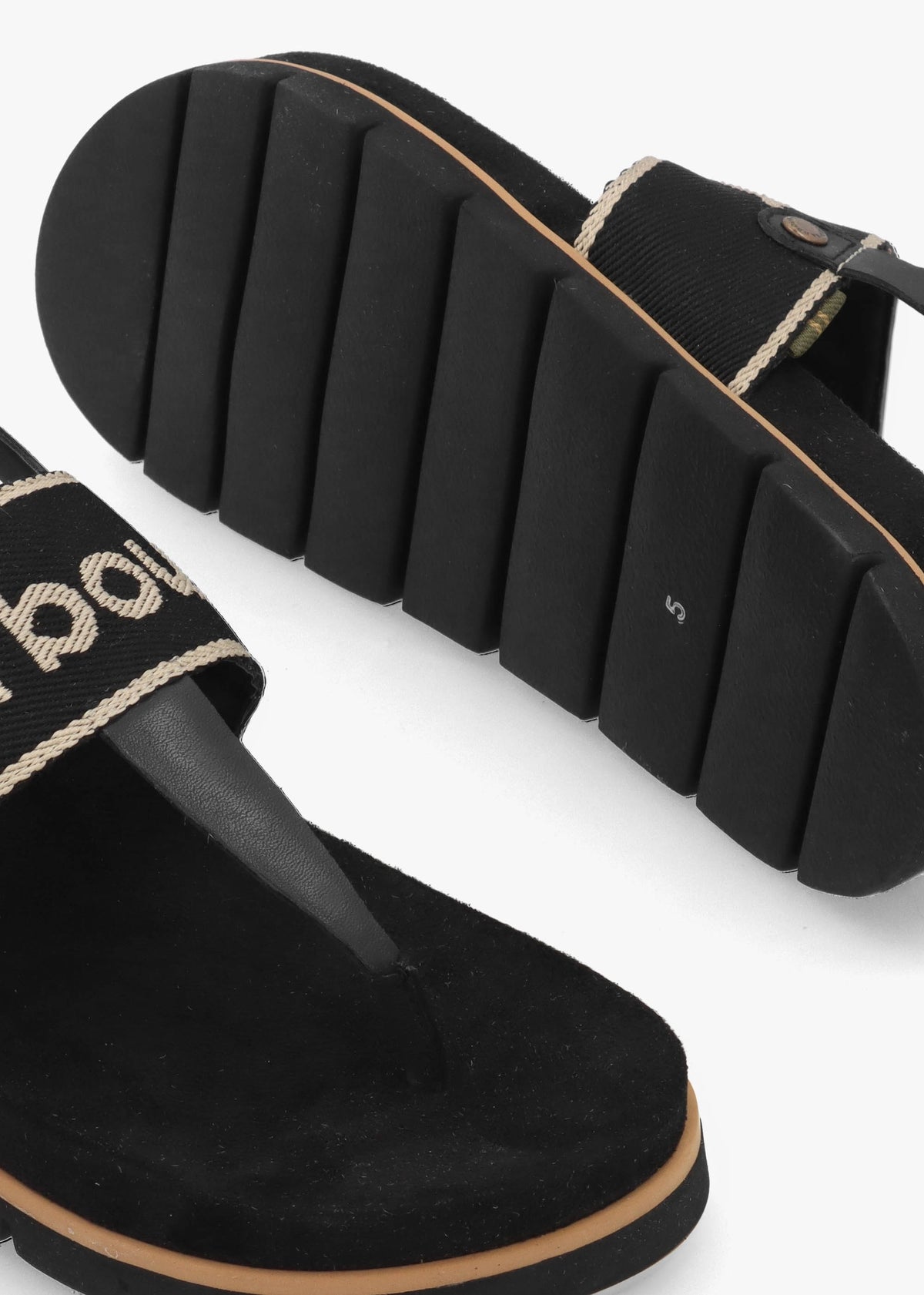 Lumley Black Toe Post Sandals
