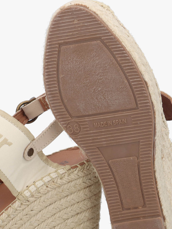 Lyndhurst Beige Wedge Espadrilles