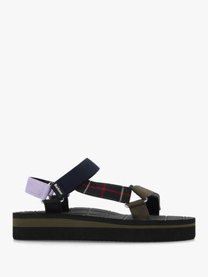 Mila Olive & Navy Sandals