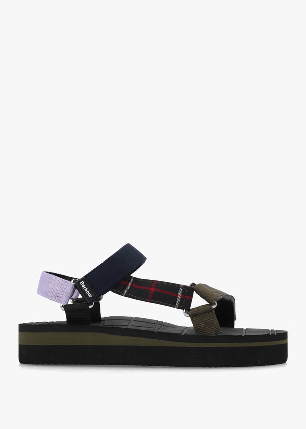 Mila Olive & Navy Sandals