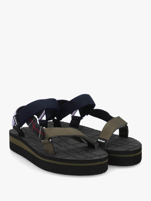Mila Olive & Navy Sandals