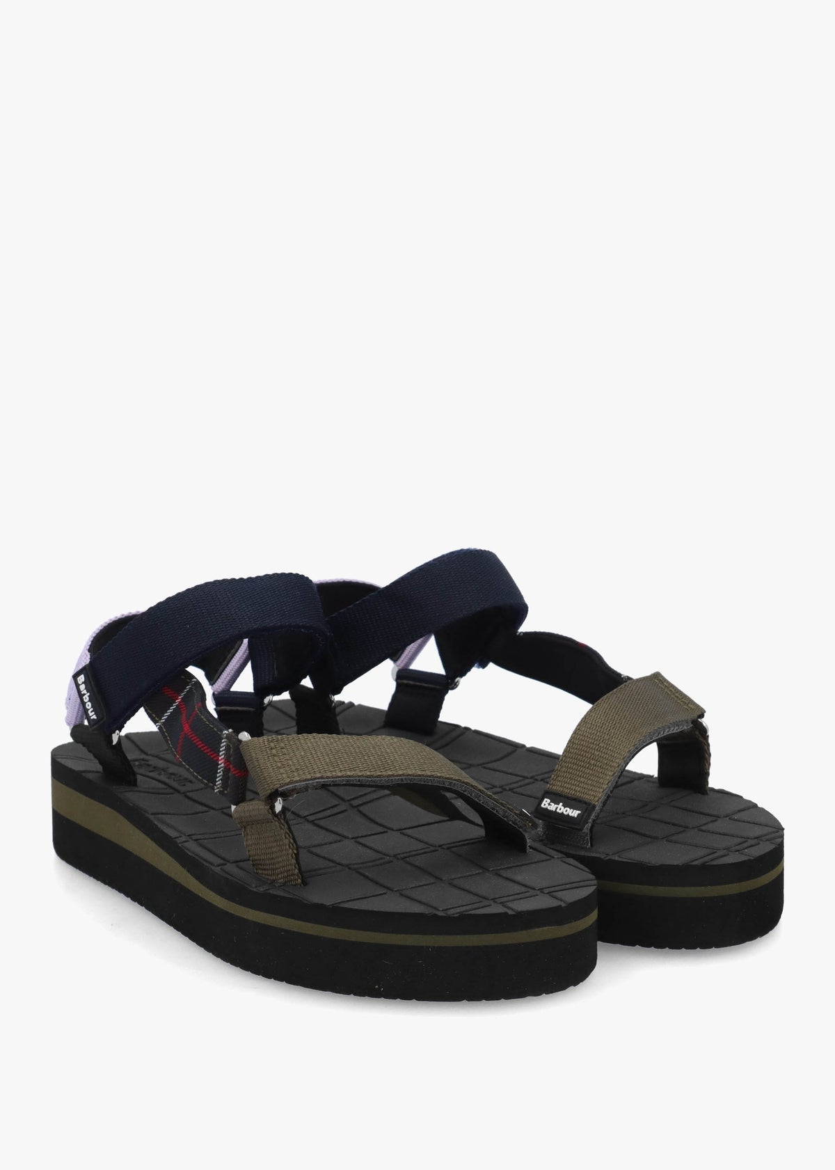 Mila Olive & Navy Sandals