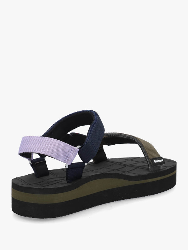 Mila Olive & Navy Sandals