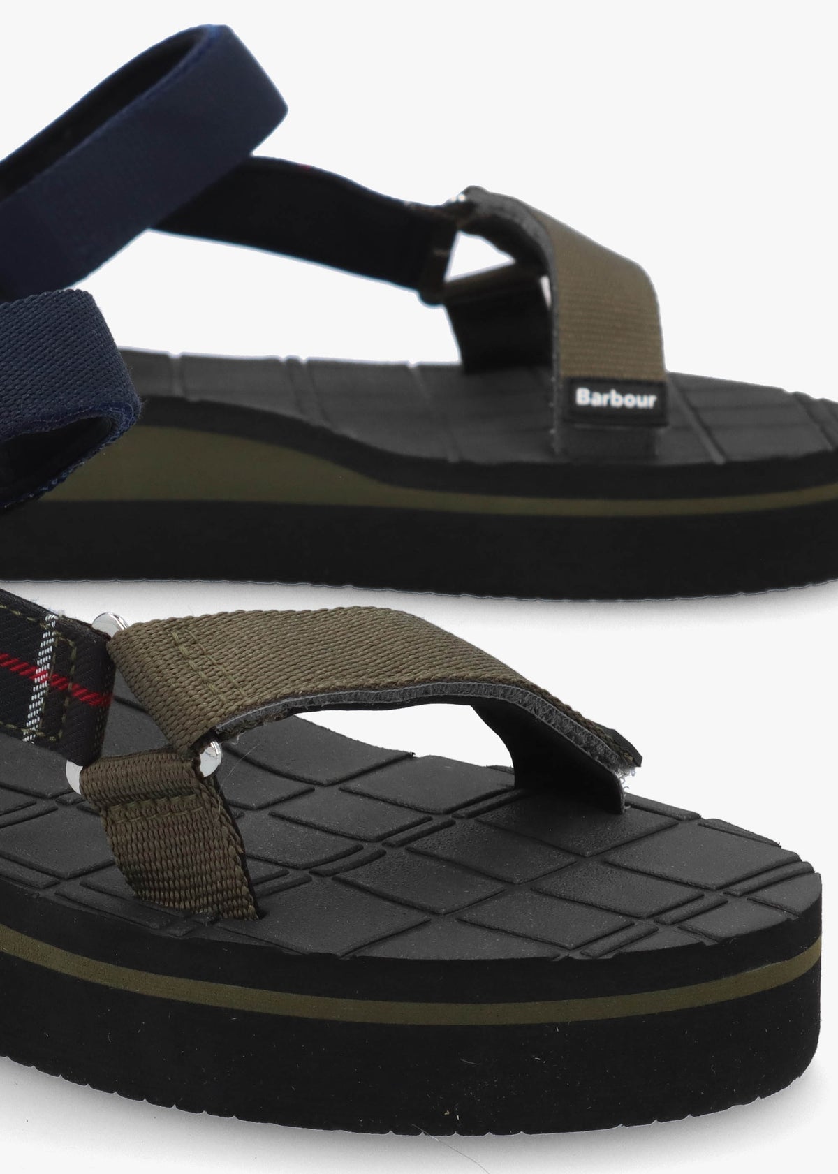 Mila Olive & Navy Sandals