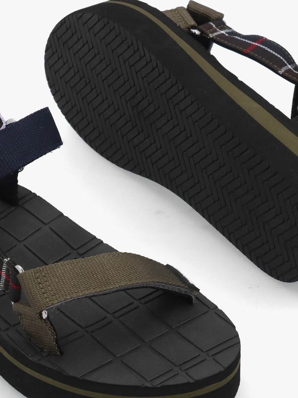 Mila Olive & Navy Sandals